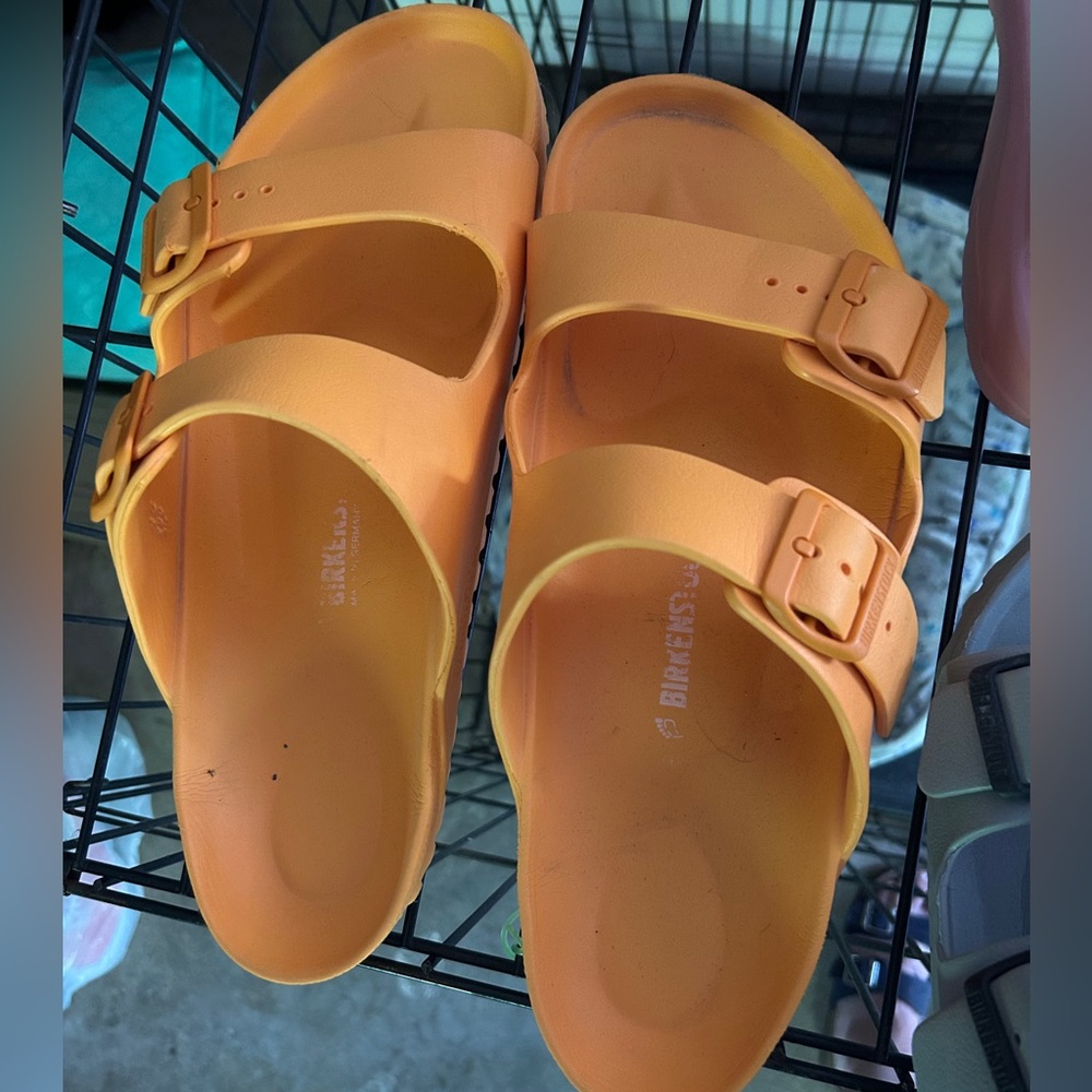 Orange Rubber Birkenstocks